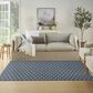 Nourison Twist Reversible 5" x 7" Blue Indoor/Outdoor Area Rug, , large
