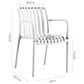 International Home Miami Curazao Outdoor Stackable Dining Chair in White (Set of 4), , large