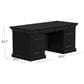 Wycliff Bay Willow Lane Double Pedestal Executive Desk in Ebony Black, , large