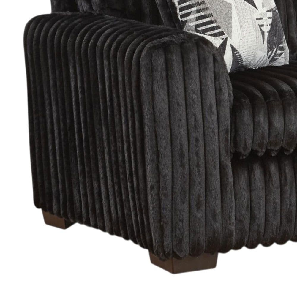 Arapahoe Home Lush Stationary Loveseat in Black, , large
