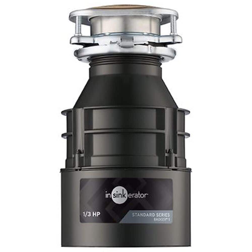 InSinkerator Badger 1 Garbage Disposal 1/3 HP with Cord in Waterborne Gray Enamel, , large