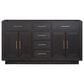Lexora Home Abbey 60" Double Bathroom Vanity in Black Oak with 2 cm White Cultured Marble Top and Rectangular Sinks, , large