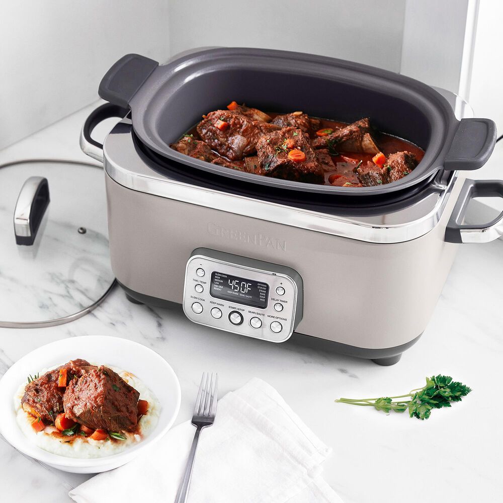 Green Pan Elite 14-In-1 6 Quart Slow Cooker in Clay, , large