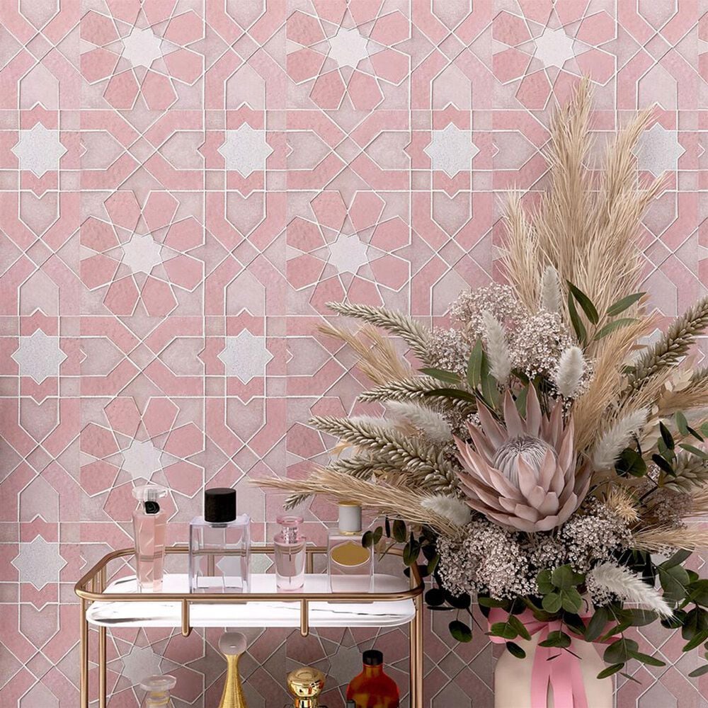 Soho Studio Alpana Fes Terra 7.87" x 15.74" Cement and Lava Stone Mosaic Sheet, , large