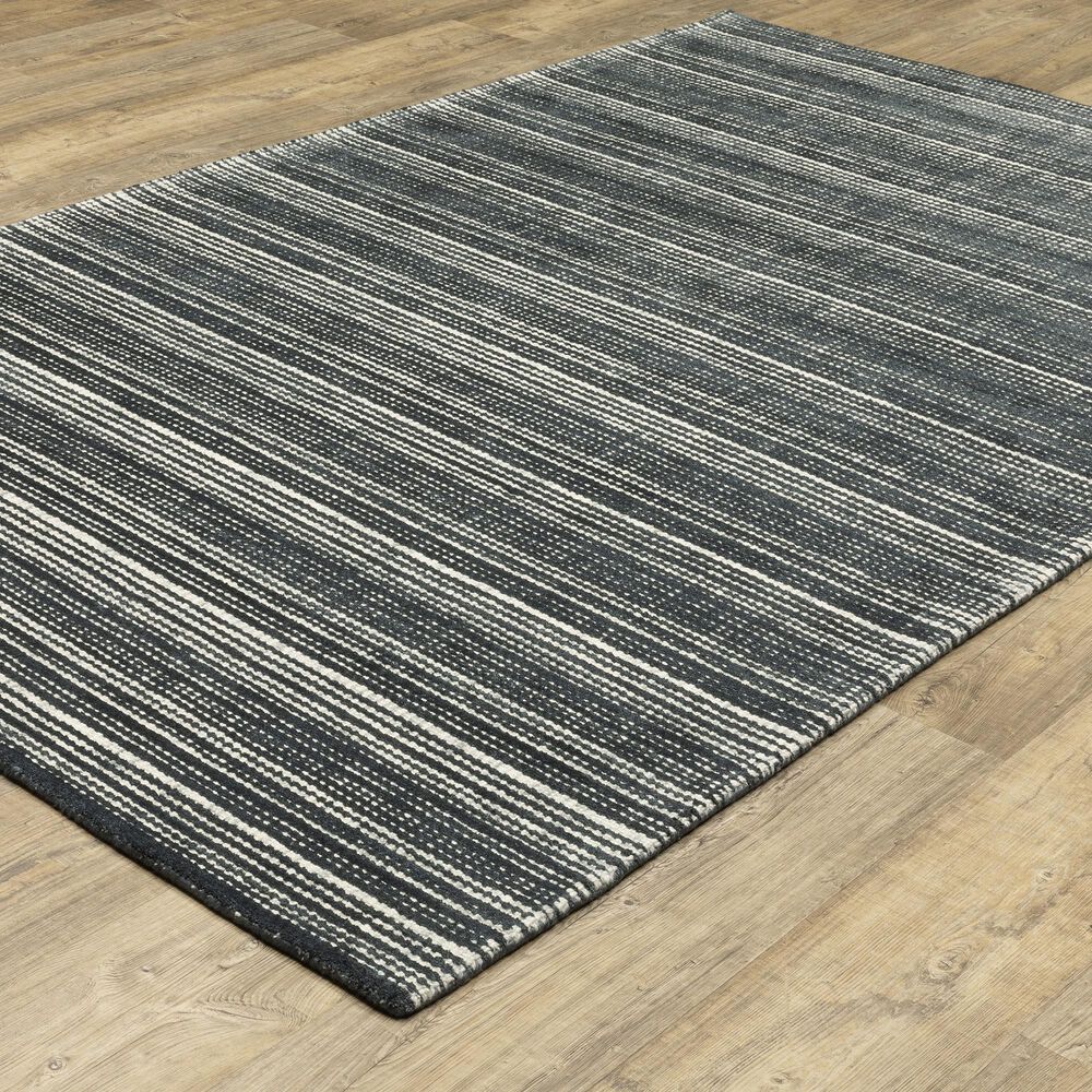 Oriental Weavers Circa 5&#39; x 8&#39; Black and Ivory Area Rug, , large