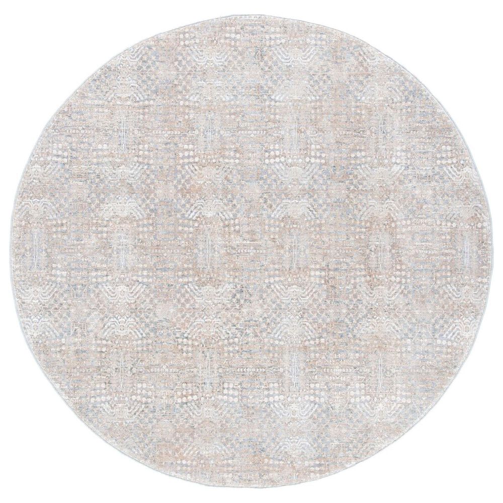 Safavieh Webster WBS332G 6"7" Round Grey and Beige Area Rug, , large