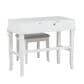 Linon Home Decor Angela Vanity with Stool in White, , large