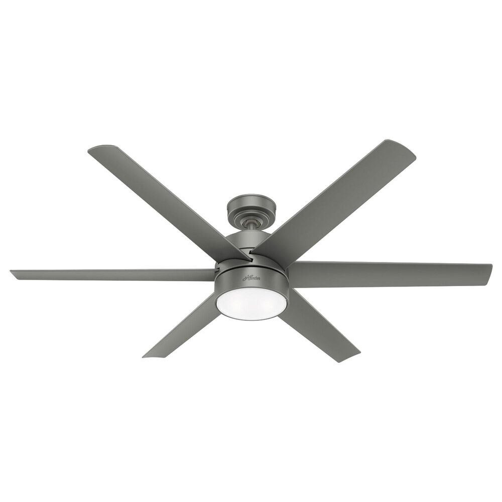 Hunter Solaria 60" Outdoor Ceiling Fan in Matte Silver, , large
