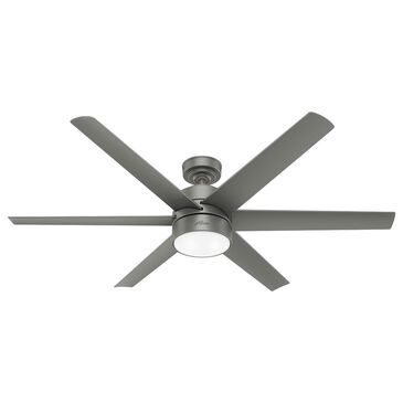 Hunter Solaria 60" Outdoor Ceiling Fan in Matte Silver, , large