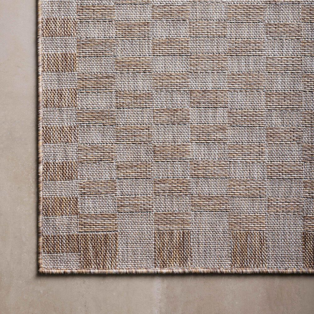 Amber Lewis x Loloi Topanga 7&#39;10&quot; x 10&#39; Natural and Dove Indoor/Outdoor Area Rug, , large