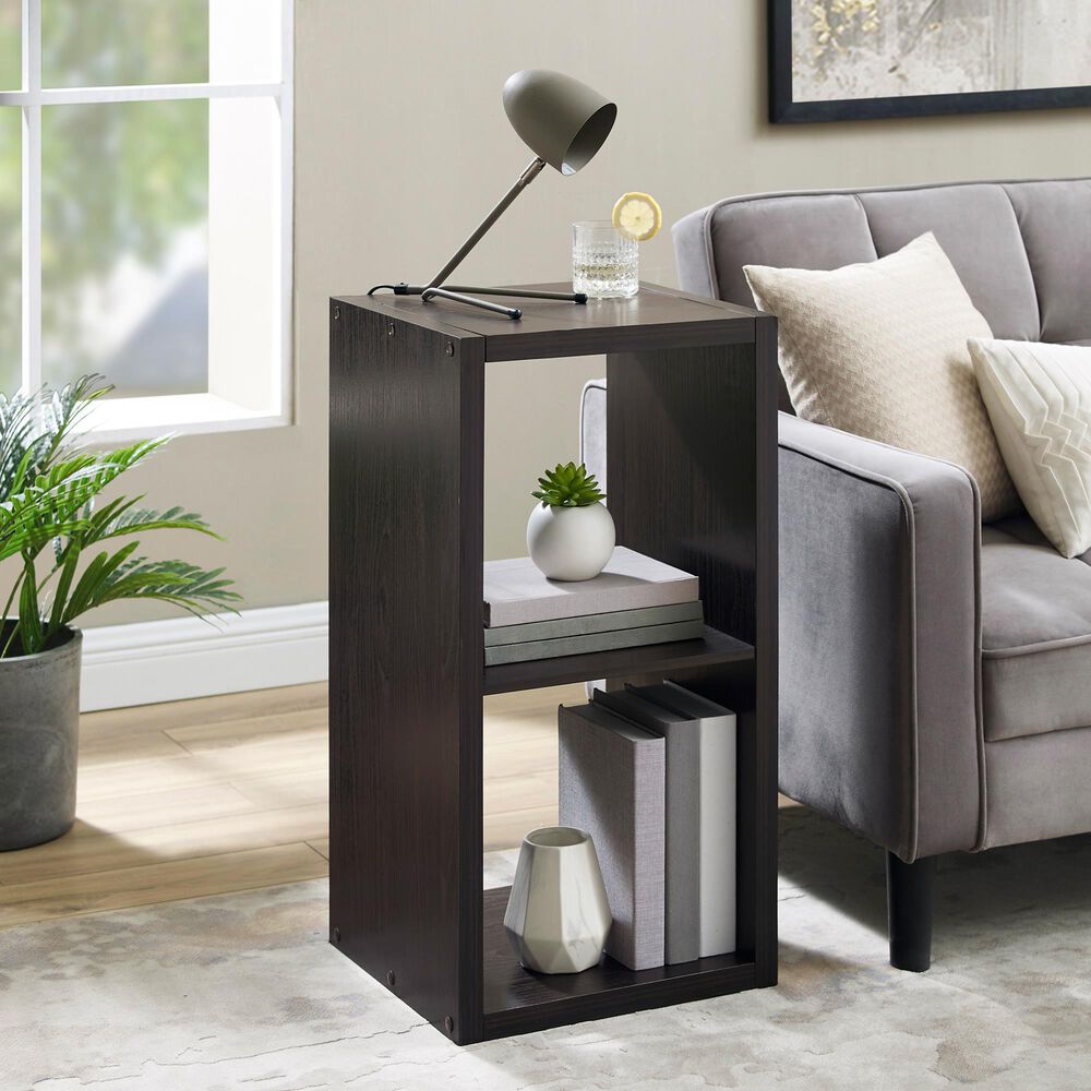 Linon Home Decor Galli 2-Shelf Bookcase in Espresso, , large