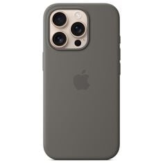 Apple Silicone Case with MagSafe for iPhone 16 Pro in Stone Gray