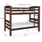 Linon Home Decor Levi Twin Over Twin Bunk Bed in Espresso, , large