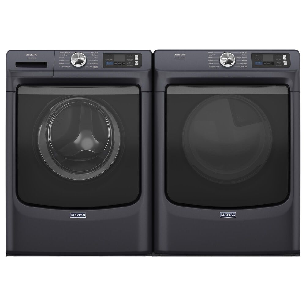 Maytag Maytag 5 Cu. Ft. Capacity Front Load Washer and Maytag 7.3 Cu. Ft. Capacity Front Load Electric Dryer in Midnight Steel, , large