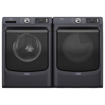 Maytag Maytag 5 Cu. Ft. Capacity Front Load Washer and Maytag 7.3 Cu. Ft. Capacity Front Load Electric Dryer in Midnight Steel, , large