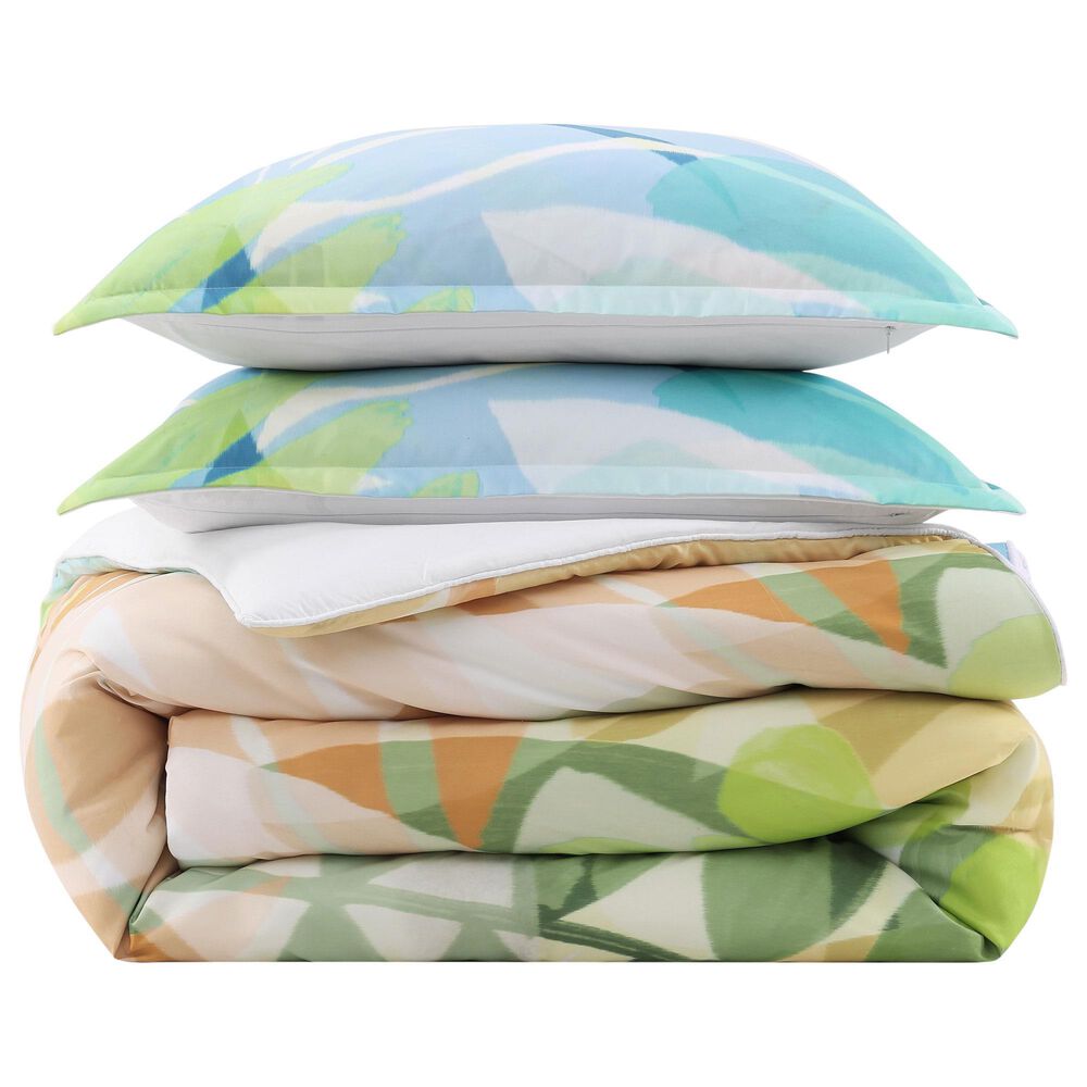 J. Queen Bold Tiki 3-Piece Full/Queen Comforter Set in Green, , large