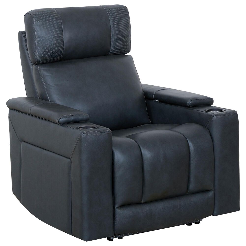 Oxford Furniture Power Recliner with 3D Immersive Sound System in Naples Ink, , large