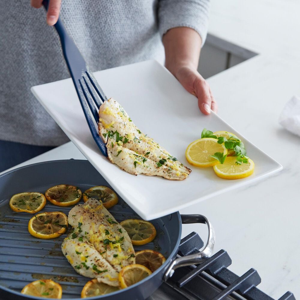 Green Pan Platinum Silicone Fish Turner in Oxford Blue, , large