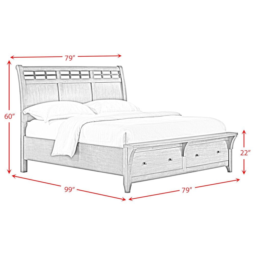 Mayberry Hill Gage King Storage Bed in Chestnut, , large