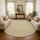 Dalyn Rug Company Soft Essentials Plaid Gold 8" Round Indoor/Outdoor Area Rug, , large