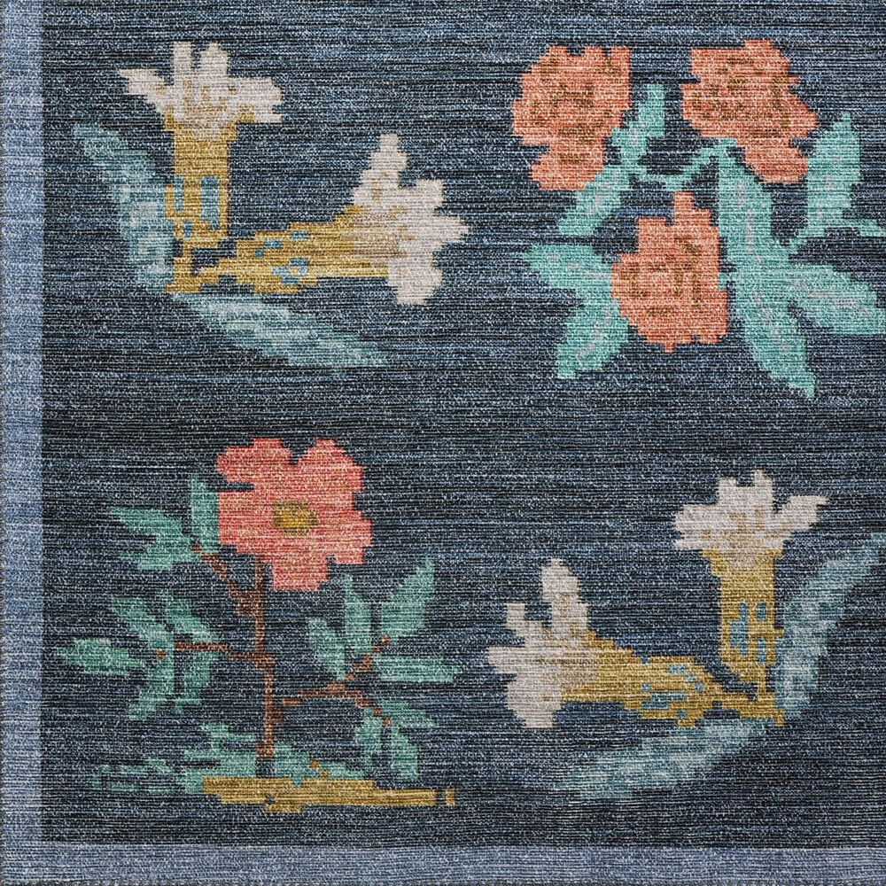 Rifle Paper Co. x Loloi Rosa Hawthorne 5&#39; x 7&#39;6&quot; Navy Area Rug, , large