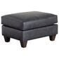 Hickorycraft Leather Ottoman in Dark Gray, , large
