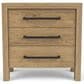 Shannon Hills Davie 3-Piece Queen Upholstered Panel Bed with Nightstand Set in Pale Oak, , large