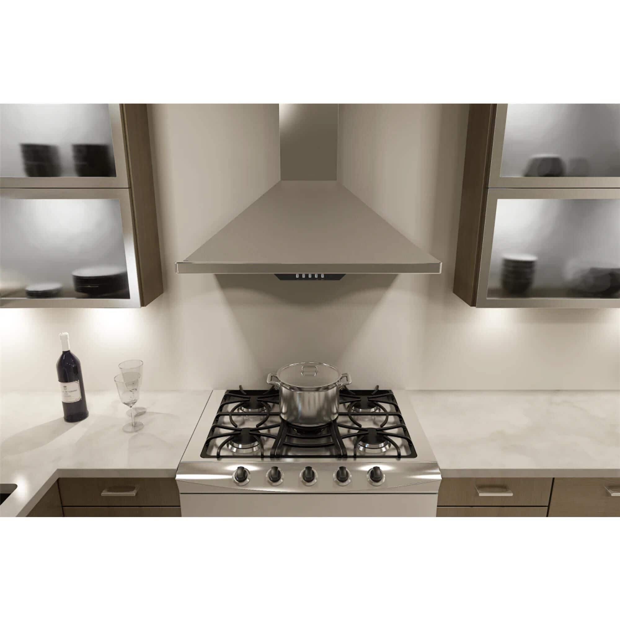 Wall mount range sales hood 30 inch