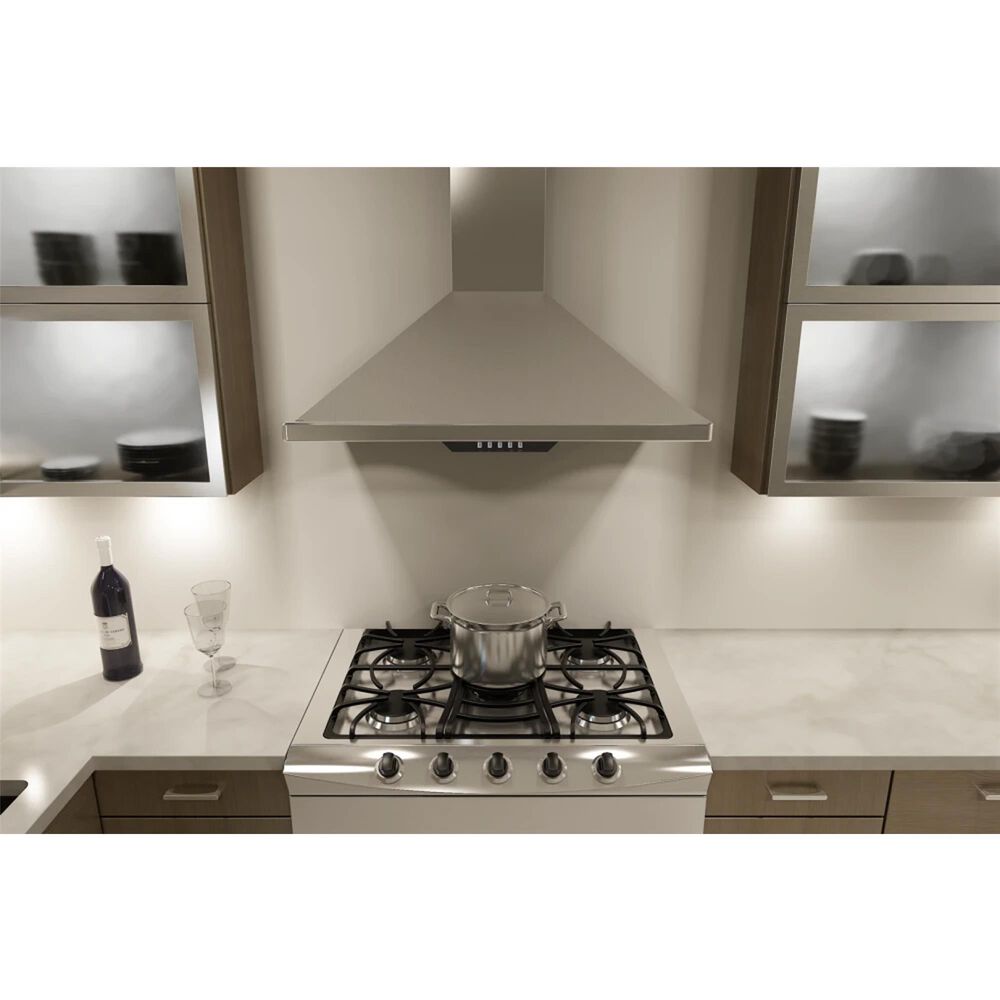 Berkshire 30 Chimney Wall-Mounted Range Hood in Stainless Steel | NFM