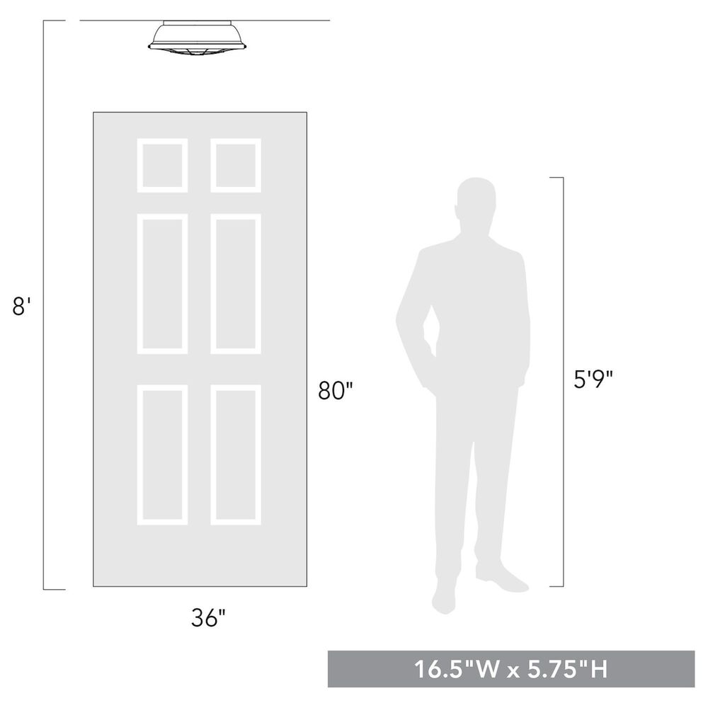 Golden Lighting Bartlett 16" Flush Mount in French White, , large