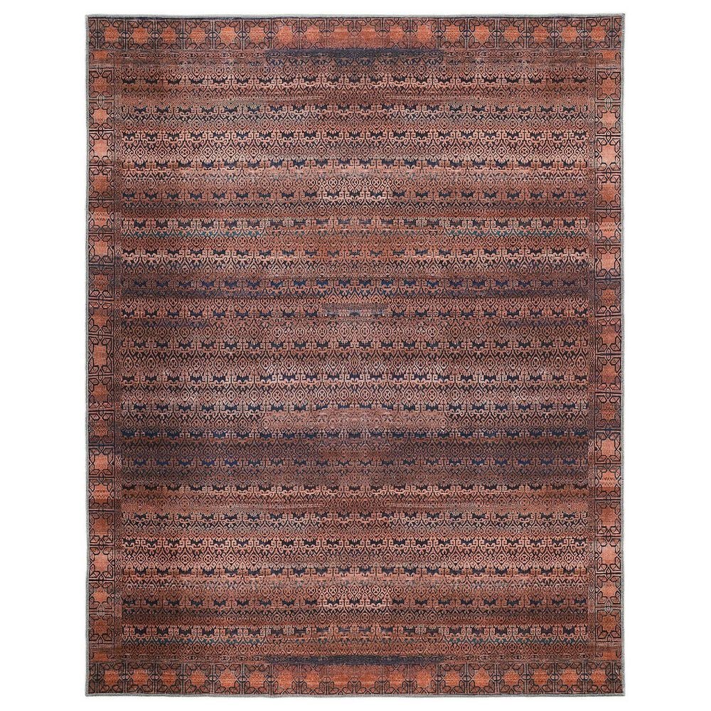 Feizy Voss 5"3" x 7"6" Tan and Blue Area Rug, , large