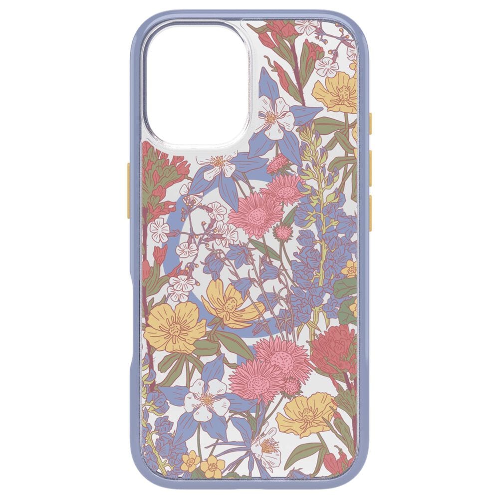 OtterBox Symmetry Series Clear Magsafe Case for Apple iPhone 16 in Floral Purple, , large