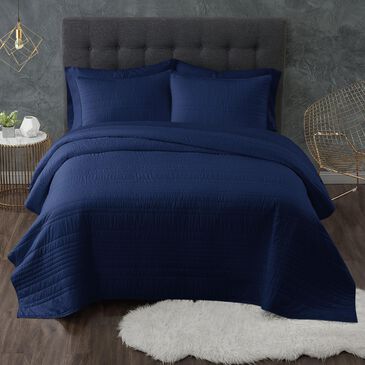 Pem America Truly Calm Antimicrobial 3-Piece Full/Queen Quilt Set in Navy, , large