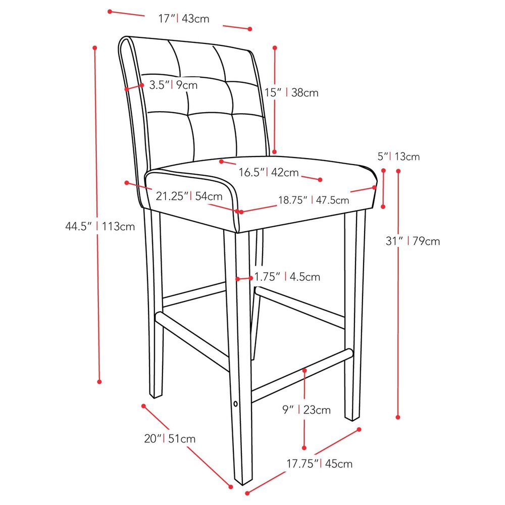 CorLiving Antonio Barstool in Brown, , large