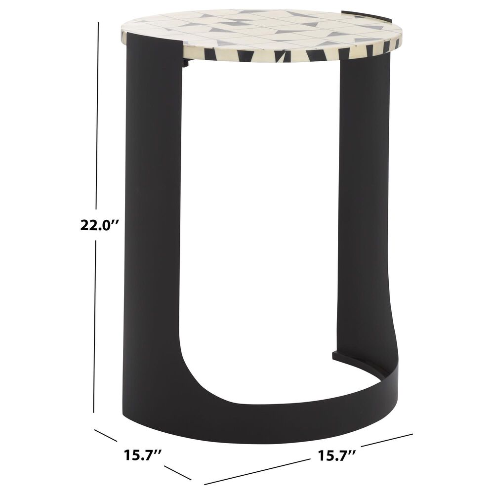 Safavieh Tomlinson Accent Table in Black and White, , large
