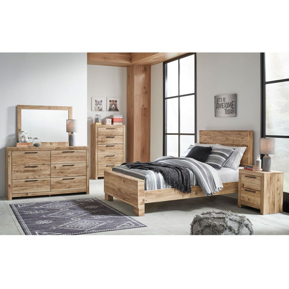 Ashley Hyanna 5-Piece Full Bedroom Set in Golden Rust Tan, , large