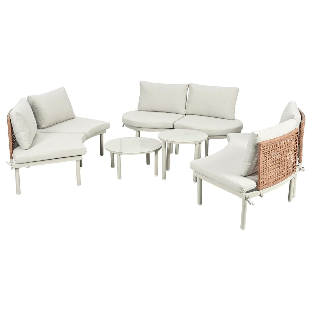 HOMLUX 8-Piece Patio Sofa Furniture Set in Beige, , large