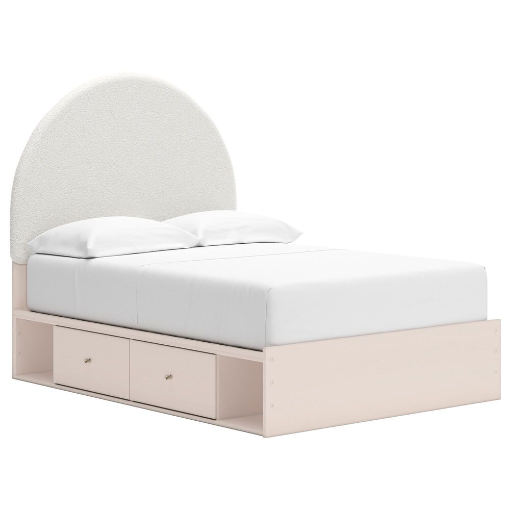 Ashley 4-Piece Full Bed Set in Pink, , large