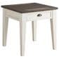 Steve Silver Carlie 24" End Table in Dark Oak and White, , large