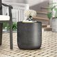Hearth and Haven Round Patio Side Table in Matte Black, , large