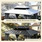 HOMLUX 10" x 12" Patio Hardtop Gazebo with Steel Posts in Dark Gray, , large