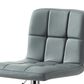 Parkerville Furniture Line Adjustable Quilted Bar Stool with Grey Cushion in Chrome, , large