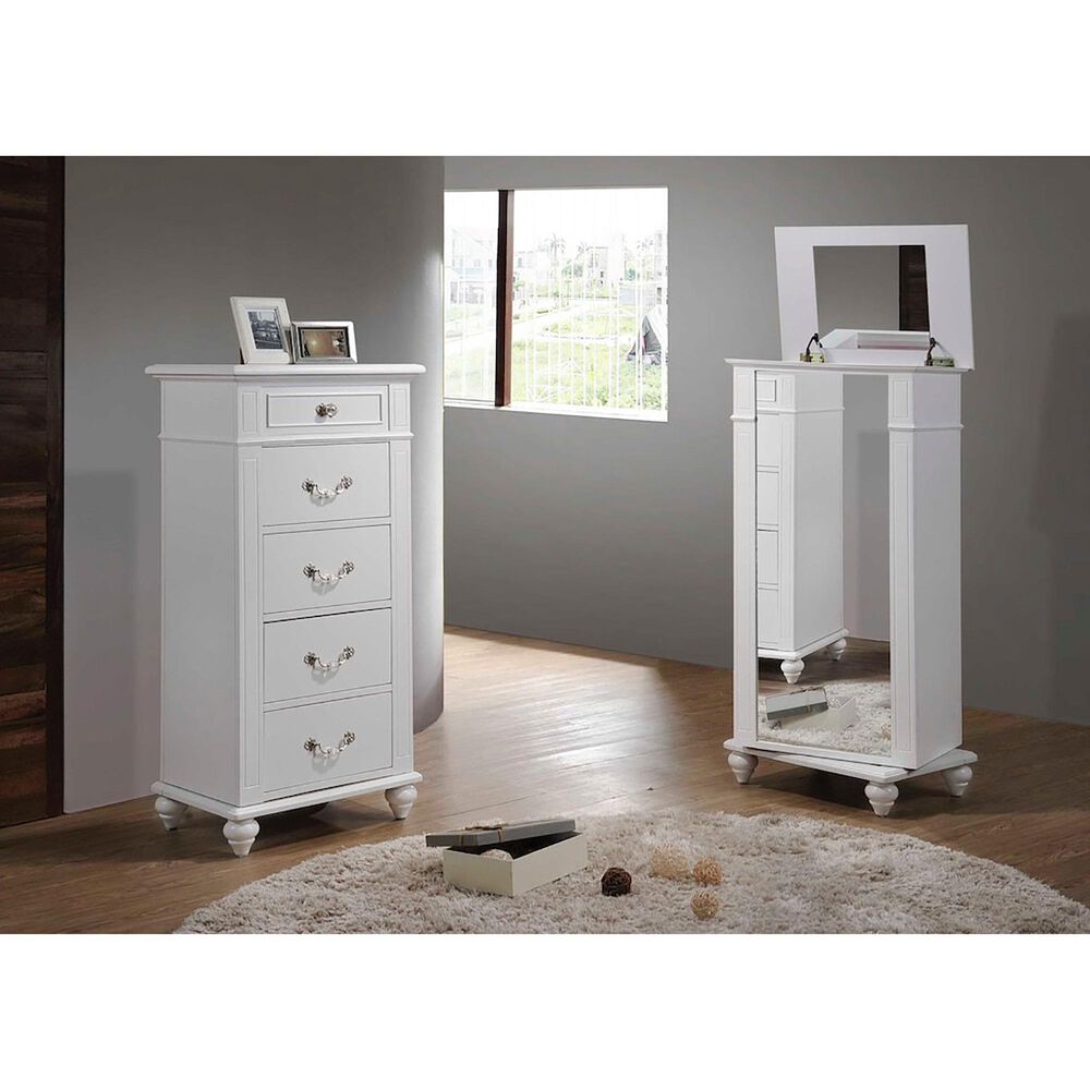 Mayberry Hill Alana 5-Drawer Chest in White Lacquer, , large