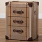 Baxton Studio Naylor 3-Drawer Cabinet in Matte Bronze, , large