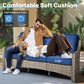 HOMLUX 6-Piece Patio Conversation Set with Coffee Table in Navy Blue, , large