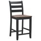 Linon Home Decor Colm Counter Stool in Black and Warm Brown, , large