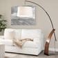 Lumisource Robyn Floor Lamp with White Shade in Walnut and Black, , large