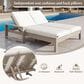 HOMLUX Patio 2-Person Lounge Chair with Grey Frame in Beige, , large