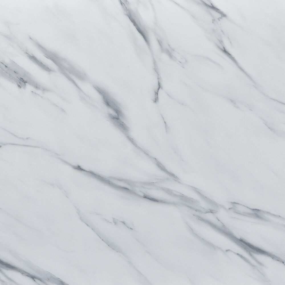 HOMLUX 47" Coffee Table with Marble Glass Top in White and Black, , large