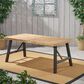 Hearth and Haven Bettina Outdoor Dining Table in Natural and Grey - Table Only, , large